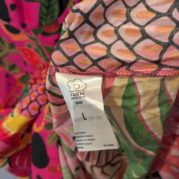 Farm Rio PINK POP LEOPARDS MIXED MIDI DRESS - Picture 9 of 9